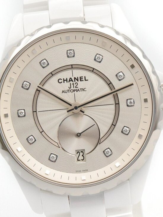 Chanel Watch Silver Ceramic Diamond main image 7